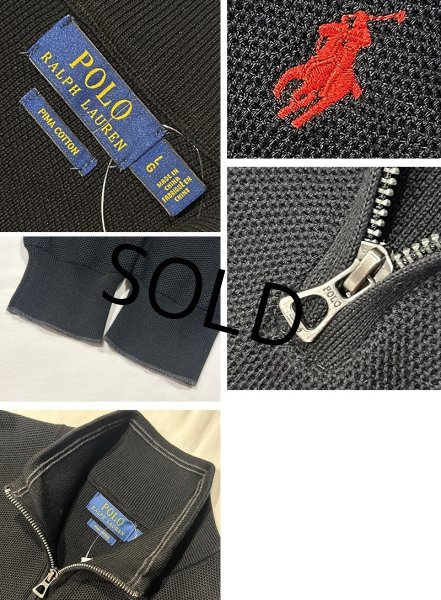 画像2: 【ラルフローレン】POLO RALPH LAUREN【黒】【無地】【ハーフジップ】【コットンセーター】【サイズL】   (2)