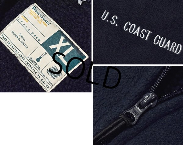 画像3: ビンテージ【Wear Guard】【USCG】【紺】【フリースブルゾン】ジップアップジャケット【サイズＸＬ】  (3)