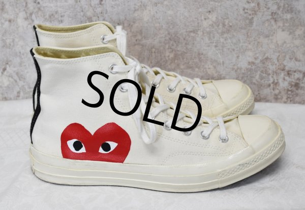 画像4: 【プレイコムデギャルソンxコンバース】CONVERSE【CT70】【白】【ハイカット】【サイズ 28.5cm)】  (4)