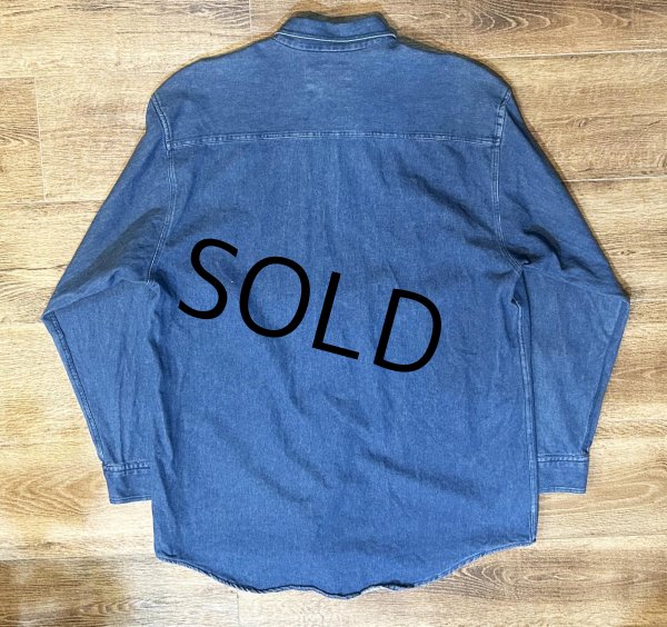 画像3: 【ビンテージ】【Hard Rock Cafe】ハードロックカフェ【CANCUN】インディゴブルー【BDシャツ】【サイズL】  (3)