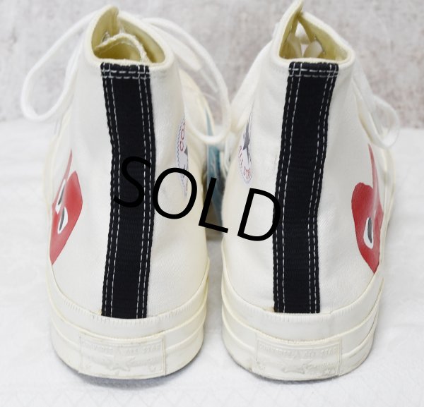 画像3: 【プレイコムデギャルソンxコンバース】CONVERSE【CT70】【白】【ハイカット】【サイズ 28.5cm)】  (3)
