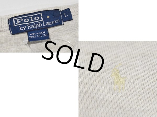 画像2: 【ラルフローレン】POLO RALPH LAUREN【ライトグレー】【Vネック】【コットンセーター】【サイズL】   (2)