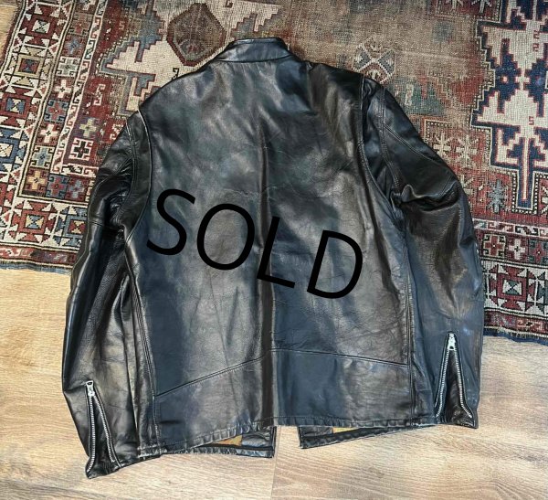画像3: 60's【ビンテージ】【BECK】【ベック】【黒】【シングルライダースジャケット】【サイズ44】  (3)