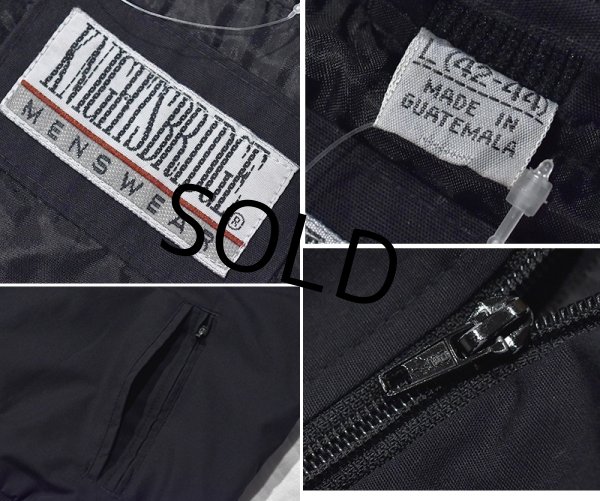 画像2: 【ビンテージ】【KNIGHTSBRIDGE】ナイツブリッジ【黒】【カップショルダージャケット】【ジップアップブルゾン】【ダービージャケット】【サイズL】  (2)