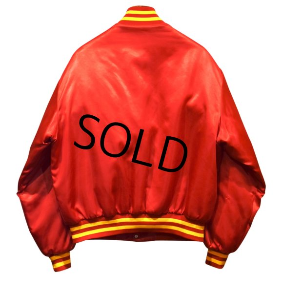 画像3: ~90's【USA製】【ビンテージ】【Swing Ster】【スウィングスター】USマリーン 赤【中綿入りサテンスタジャン】【サイズXL】  (3)