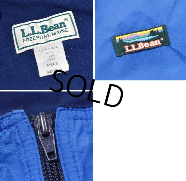 画像2: USA製【ビンテージ】L.L.Bean【LLビーン】【青×紺】【ウォームアップジャケット】【メンズM】  (2)