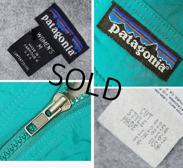 画像2: 90's【USA製】ビンテージ【パタゴニア】patagonia 【雪無しタグ】 ターコイズ【ソフトシェルキャプリーン】レディース古着 28169【サイズW-M】  (2)