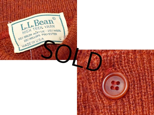 画像2: USA製  ビンテージ【L.L.Bean】【ワイン】LLビーン【ヘンリーネックセーター】【サイズL】  (2)