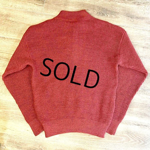 画像3: USA製  ビンテージ【L.L.Bean】【ワイン】LLビーン【ヘンリーネックセーター】【サイズL】  (3)