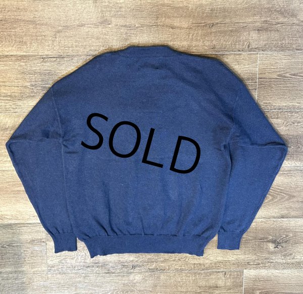 画像3: イギリス製【ビンテージ】【エディーバウアー】黒タグ【ダークブルー】【Vネック】【コットンセーター】【サイズS】  (3)