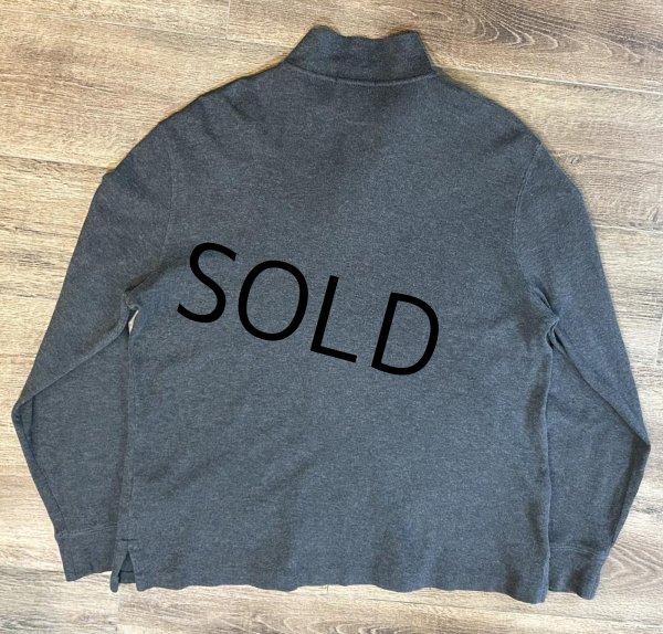 画像3: 【ラルフローレン】POLO RALPH LAUREN【ESTATE RIB】【チャコール】【無地】【ハーフジップ】【コットンセーター】【サイズM】   (3)