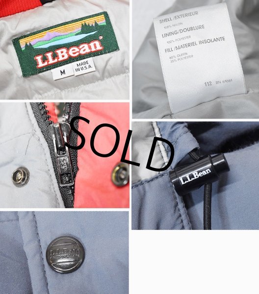 画像2: 【USA製】【ビンテージ】【LLビーン】【L.L.bean】【グレー】【中綿入りジャケット】フード付き【サイズM】  (2)