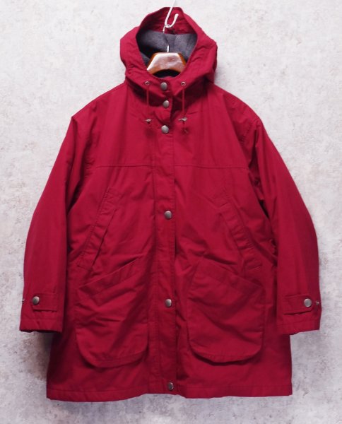 画像4: 90's~【ビンテージ】【エディーバウアー】【白タグ】【エンジxグレーフリース裏地付き】【マウンテンパーカー】レディース古着【レディースM】  (4)