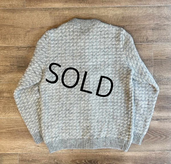 画像3: ノルウェー製【L.L.Bean】【ＬＬビーン】【バーズアイ】【グレー×白】【ウールカーディガン】【レディースＳ】  (3)