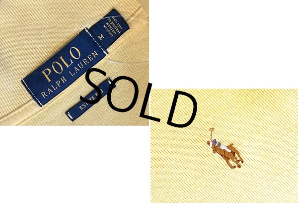 画像2: 【ラルフローレン】POLO RALPH LAUREN【ESTATE RIB】【黄色】【無地】【ハーフジップ】【コットンセーター】【サイズM】   (2)