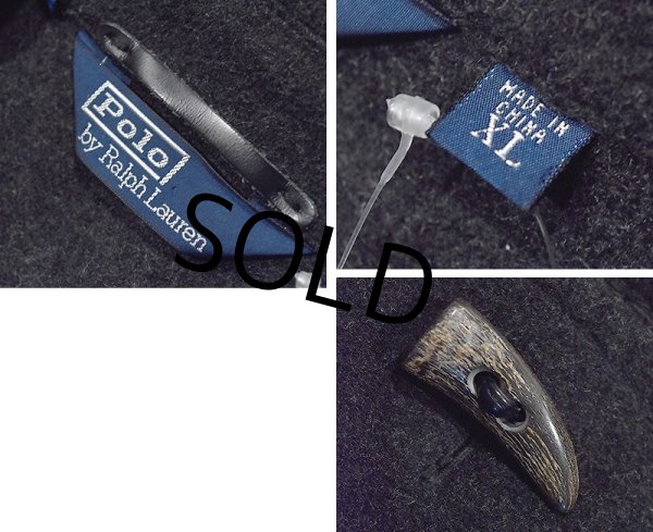 画像2: 【ラルフローレン】【POLO RALPH LAUREN】【チャコール】ウール【ダッフルコート】【サイズXL】  (2)