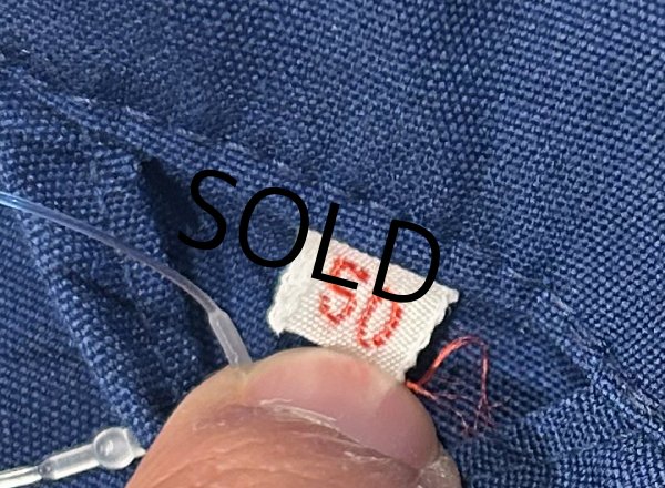 画像2: 【70's】 ビンテージ【セルビア軍】【青】トータルナショナルディフェンス ワークジャケット【サイズ50】  (2)