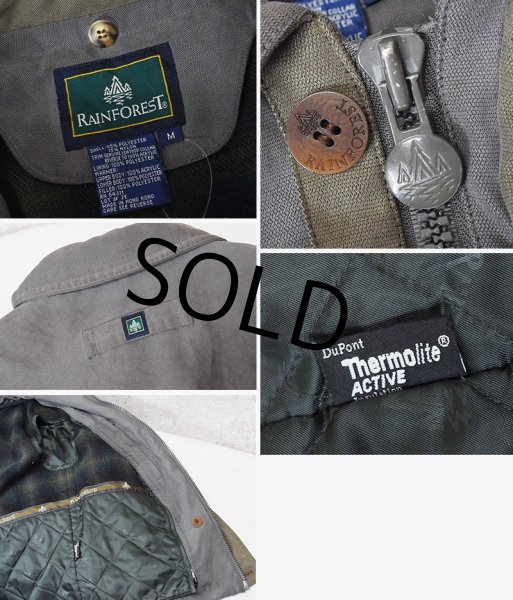 画像2: 【ビンテージ】【RAINFOREST】【レインフォレスト】【グレー】【ジップアップブルゾン】【ライナー付きブルゾン】【サイズM】  (2)
