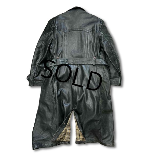 画像3: 40's〜【ビンテージ】【ドイツ軍】【EDER SPECHT】【タイロッケン】【モーターサイクル】【オールレザー】【オーバーコート】  (3)