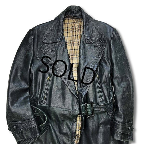 画像6: 40's〜【ビンテージ】【ドイツ軍】【EDER SPECHT】【タイロッケン】【モーターサイクル】【オールレザー】【オーバーコート】  (6)