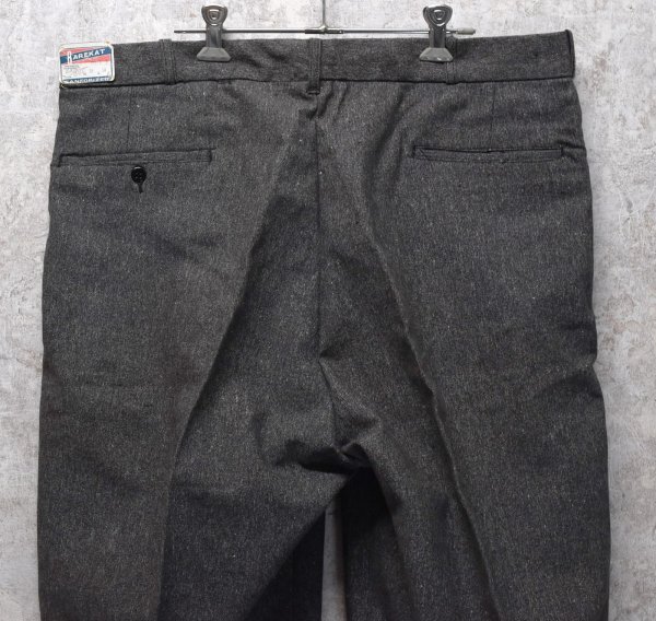 画像6: 〜50's 【デッドストック】【BAREKAT】【黒シャンブレー】【ブラックシャンブレー】 【ワークパンツ】【スラックス】【38x34】  (6)
