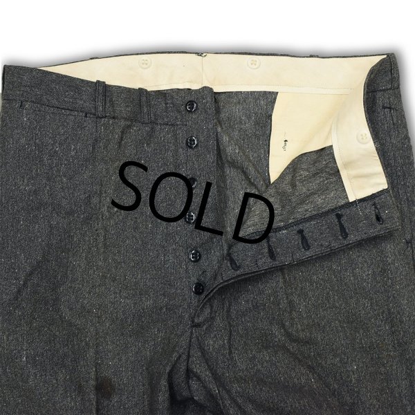 画像2: 〜50's 【デッドストック】【BAREKAT】【黒シャンブレー】【ブラックシャンブレー】 【ワークパンツ】【スラックス】【38ｘ34】  (2)