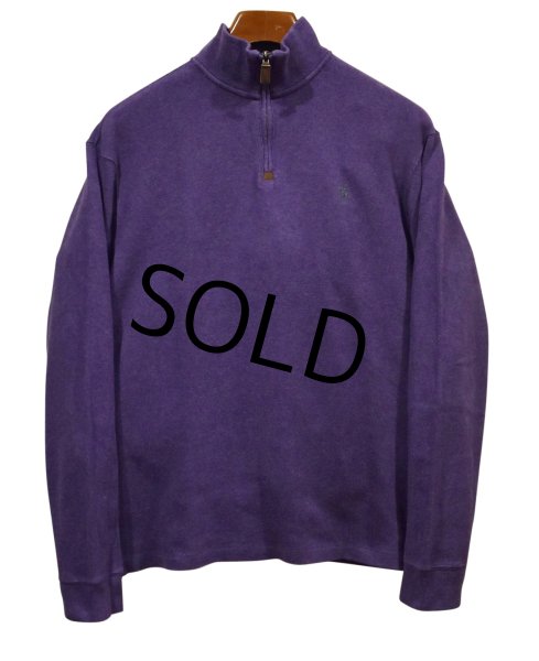 画像1: 【ラルフローレン】POLO RALPH LAUREN【紫】【無地】【ハーフジップ】【コットンセーター】【サイズM】   (1)