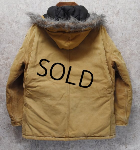 画像3: 【ビンテージ】【カーハート】【carhartt】ブラウン【ダック地】フード付き【トラディショナルコート】レディース古着【フルジップパーカー】  (3)