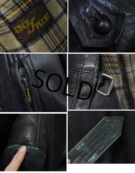 画像2: 40's〜【ビンテージ】【ドイツ軍】【EDER SPECHT】【タイロッケン】【モーターサイクル】【オールレザー】【オーバーコート】  (2)