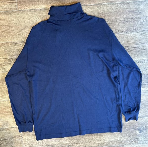 画像3: 90's~ ビンテージ【AEROPOSTALE】エアロポステール【紺xライン入り】ネイビー【タートルネックロンT】【サイズM】  (3)