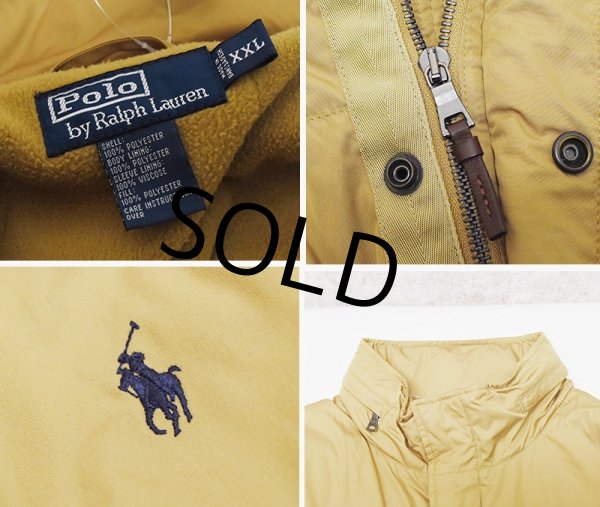 画像2: 【ポロラルフローレン】【からし色】【裏フリース】【フード収納】【ブルゾン】フルジップアップジャケット【サイズXXL】  (2)