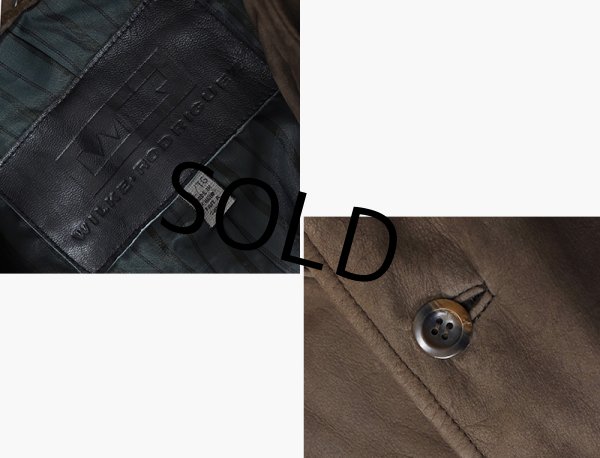 画像2: 【ビンテージ】【WILKE RODRIGUEZ】【ウィルキーロドリゲス】ブラウン【スタンドカラー】【ヌバックレザージャケット】【サイズXL】  (2)