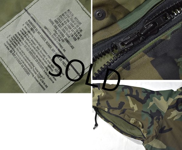 画像2: 00s ほぼ未使用!!【ビンテージ】【米軍実物】【U.S.ARMY】【ECWCS】エクワックス 【ウッドランド】【ゴアテックスパーカー】【M-R】  (2)