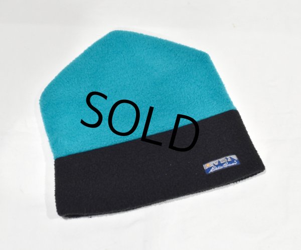 画像1: 90's~【USA製】【ビンテージ】エディーバウアー【ターコイズブルー×黒】【フリースキャップ】  (1)
