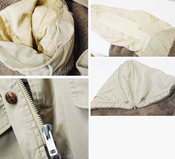 画像3: 80's【ビンテージ】【L.L.Bean】LLビーン 【紺×ベージュ】【裏ボア】ジップアップパーカー【ジップアップコート】  (3)