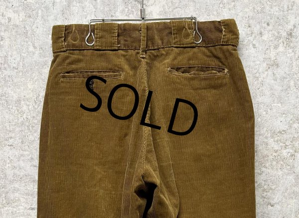 画像4: 70's〜【ビンテージ】ブラウン　茶色【コーデュロイパンツ】【W34程度】  (4)