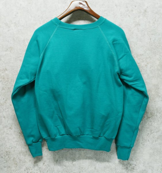 画像3: 程度良好 90's~ ビンテージ 【USA製】【JE MORGAN】ジェーイーモーガン 鴨 カモ【エメラルドグリーン】【スウェット】【サイズM】  (3)