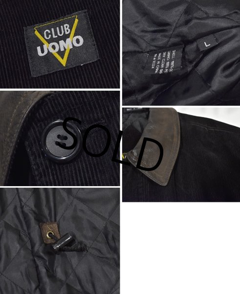 画像2: 【ビンテージ】【CLUB UOMO】中綿入り 黒 コーデュロイジャケット【サイズL】 (2)