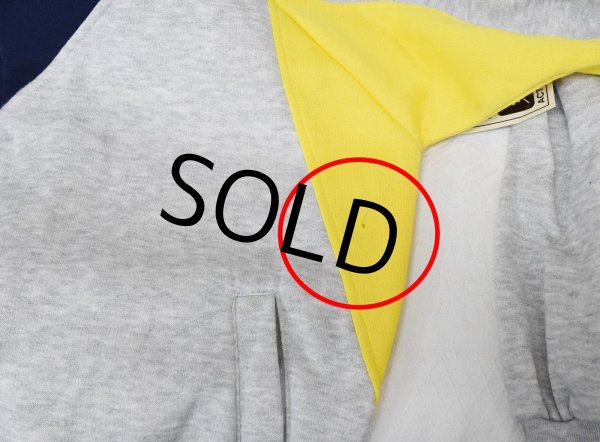 画像3: ~90's【未使用】【ACTIVE WEAR】アクティブウェア【グレー×紺×黄色】トラックジャージ【スウェットジャージ】サイズL  (3)