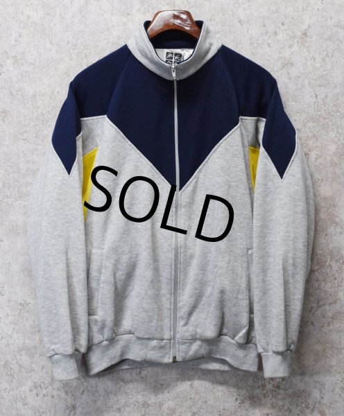 画像1: ~90's【未使用】【ACTIVE WEAR】アクティブウェア【グレー×紺×黄色】トラックジャージ【スウェットジャージ】サイズL  (1)