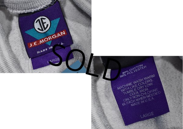 画像2: 90's【USA製】【ビンテージ】【JEMORGAN】【SUNDIEGO】 グレー×紫ライン【スウェット】【サイズL】  (2)