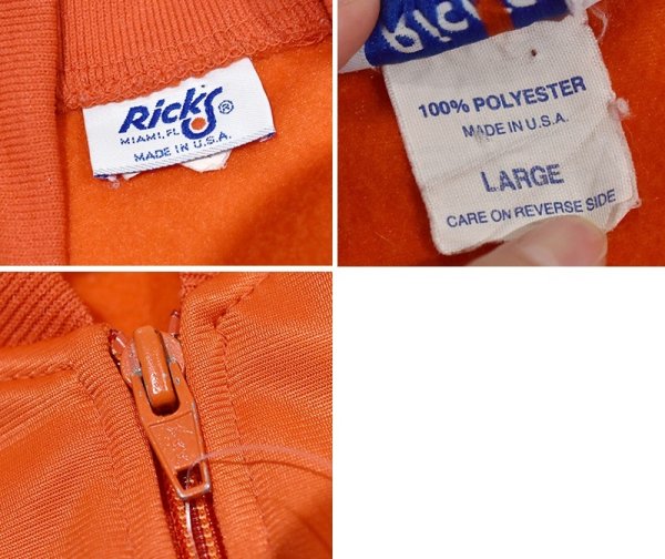 画像2: 80s USA製【ビンテージ】【Ricky】リッキー【赤×グレーライン】ジャージ【トラックジャージ】【サイズL】  (2)