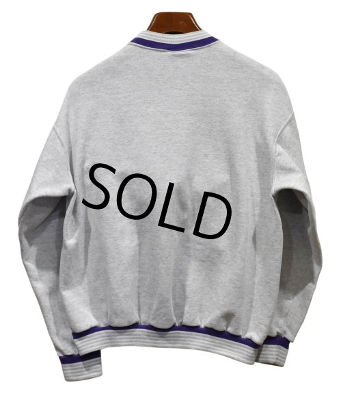 画像3: 90's【USA製】【ビンテージ】【JEMORGAN】【SUNDIEGO】 グレー×紫ライン【スウェット】【サイズL】  (3)