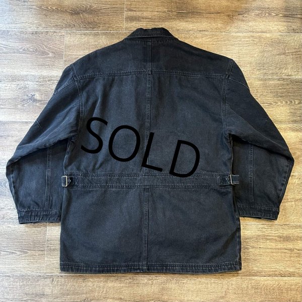 画像3: 【ビンテージ】【FILA】オールド フィラ ブラックデニム コート【ブラックデニムジャケット】【サイズL】  (3)