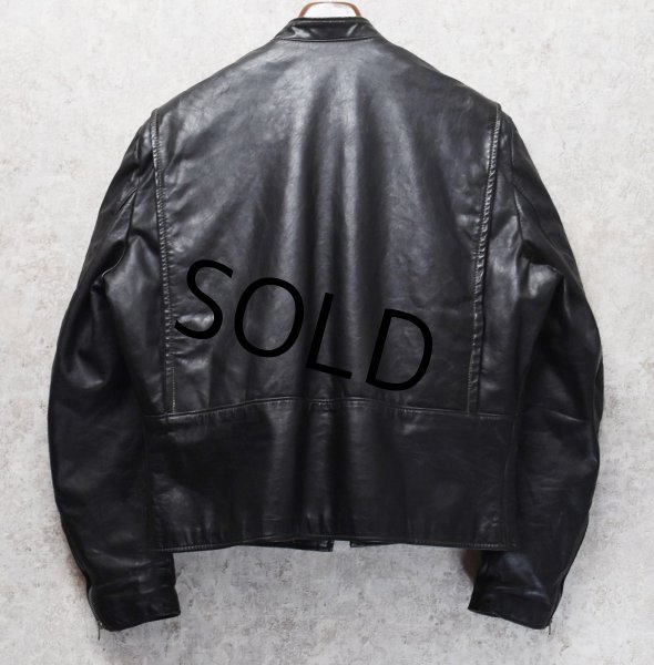 画像3: 80's~ USA製【ビンテージ】【ブルックス】【Brooks】【黒】【ボアライナー付き】【シングルライダースジャケット】【サイズ50】  (3)