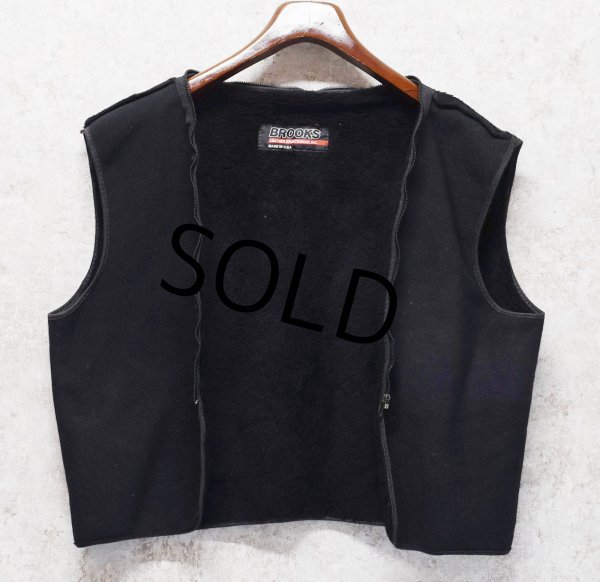 画像4: 80's~ USA製【ビンテージ】【ブルックス】【Brooks】【黒】【ボアライナー付き】【シングルライダースジャケット】【サイズ50】  (4)