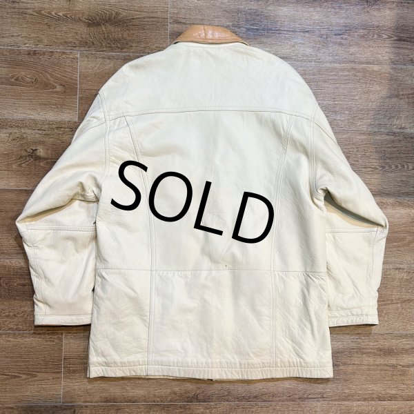 画像3: 【ビンテージ】【skins by tora】スキンズバイテラ【ナチュラルxキャメル】【レザーコート】【サイズM】  (3)