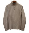 画像1: 【ラルフローレン】POLO RALPH LAUREN【ベージュ】【無地】【ハーフジップ】【コットンセーター】【サイズL】   (1)