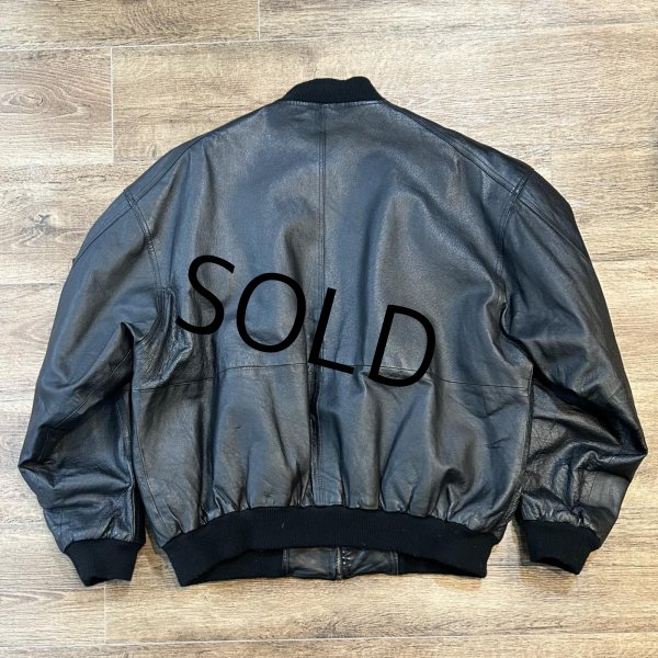 画像3: 【ビンテージ】【Weekends】【黒】MA-1【レザーブルゾン】【サイズL】  (3)