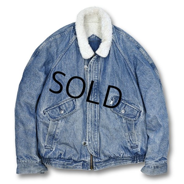 画像3: 90's【USA製】【ビンテージ】【リーバイス】【LEVI'S】シルバーメダル【75409】ケミカルウォッシュ ボアデニムジャケット【サイズL】  (3)